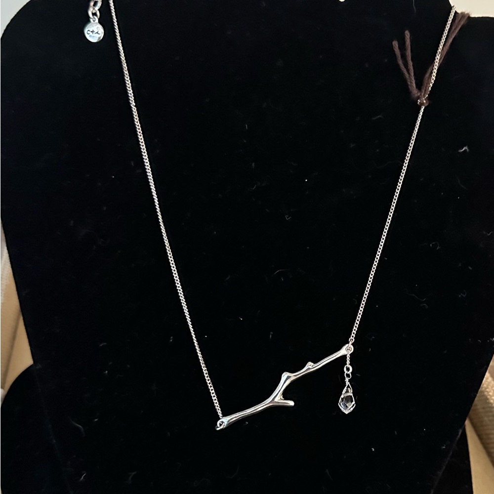 Elegant Silver Branch Necklace